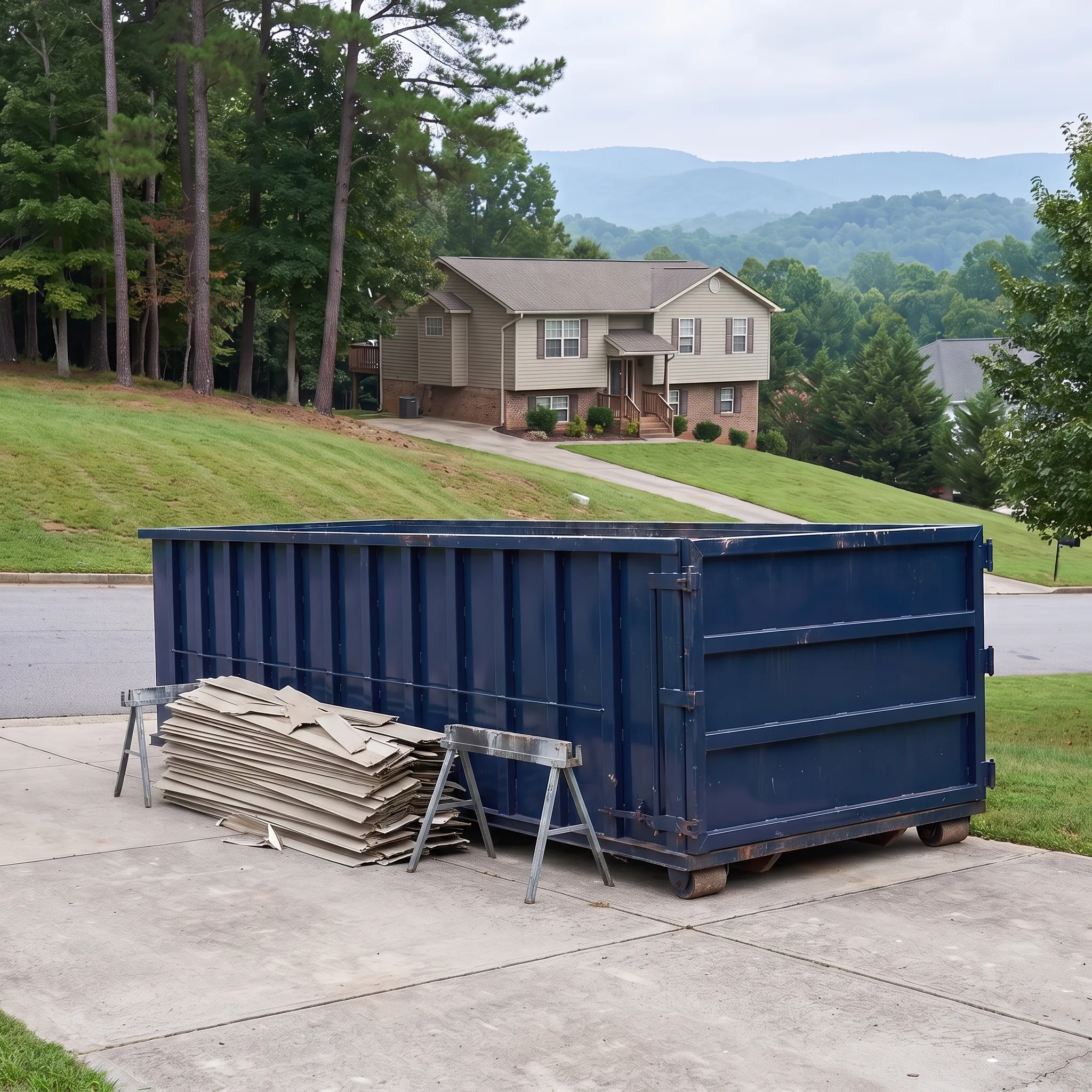 Dumpster on a Baltimore City, MD job site